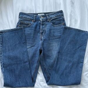 H&M Blue Straight Leg Jeans for Women